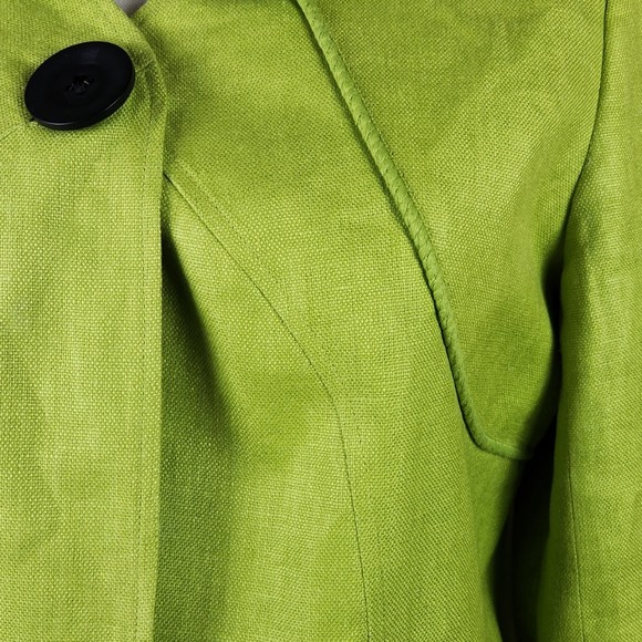 Laura Ashley Linen Blazer Jacket Size Petite M - Picture 5 of 6